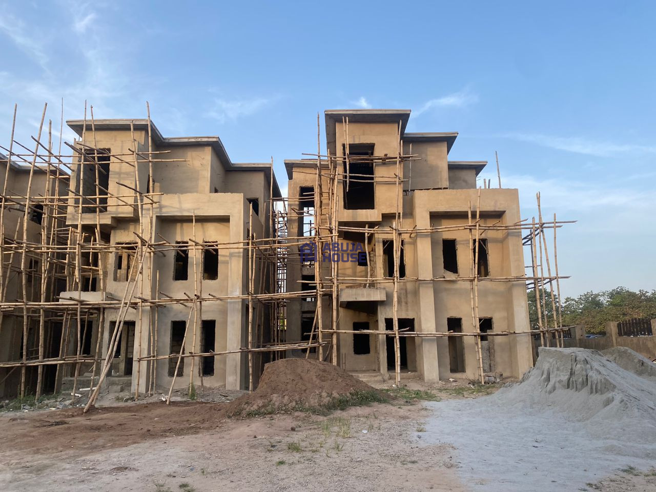 A five bedroom fully detached duplex carcass up for sale in Kado